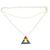 Enameled sterling silver pendant necklace, 'Pride Angle' - Artisan Crafted Enameled Sterling Silver Necklace