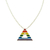 Enameled sterling silver pendant necklace, 'Pride Angle' - Artisan Crafted Enameled Sterling Silver Necklace