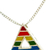 Enameled sterling silver pendant necklace, 'Pride Angle' - Artisan Crafted Enameled Sterling Silver Necklace