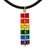 Emaillierte Halskette mit Anhänger aus Sterlingsilber - Unisex-Emaille-Sterlingsilber-Pride-Halskette