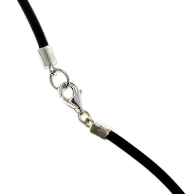 Emaillierte Halskette mit Anhänger aus Sterlingsilber - Unisex-Emaille-Sterlingsilber-Pride-Halskette