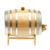 Decantador de barril de madera - Decantador en forma de barril de madera de roble hecho a mano en México