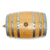Wood barrel decanter, 'Hacienda Harvest' - Oak Wood Barrel-Shaped Decanter Handcrafted in Mexico
