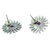 Amethyst button earrings, 'Sun in Purple' - Sun-themed Amethyst and 925 Sterling Silver Button Earrings (image 2c) thumbail