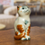 Ceramic figurine, 'Traditional Cat' - Cat Themed Ceramic Figurine Hand-Painted in Mexico thumbail