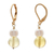 Ohrhänger aus Bernstein und Zuchtperlen - 14-karätig vergoldete Ohrhänger mit Bernsteinperlen und Perlen