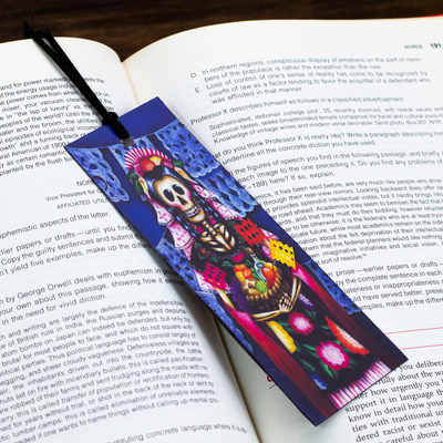 Decoupage bookmark, Catrina