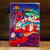 Decoupage wood magnet, 'Colorful Underworld' - Mexican Wood Magnet with Day of the Death Decoupage (image 2) thumbail