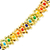 Beaded wristband bracelet, 'Dot Rainbow' - Multicolored Beaded Wristband Bracelet Handcrafted in Mexico (image 2b) thumbail
