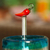 Recycled glass cocktail stirrer, 'Spicy Spirit' - Mexican Recycled Glass Cocktail Stirrer with Hot Pepper thumbail