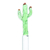Recycled glass cocktail stirrer, 'Celebration Cactus' - Mexican Recycled Glass Cocktail Stirrer with Cactus (image 2a) thumbail