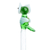 Recycled glass cocktail stirrer, 'Cheeky Green Owl' - Mexican Recycled Glass Cocktail Stirrer with Green Owl