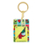 Decoupage wooden keychain, 'Mexican Flag' - Decoupage Wooden Keychain With Mexican Flag Motif