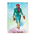 Decoupage wooden magnet, 'The Lady' - Decoupage Wooden Magnet With Mexican Loteria Card Motif thumbail