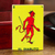 Decoupage wooden magnet, 'The Little Devil' - Decoupage Wooden Magnet With Mexican Loteria Card Motif thumbail