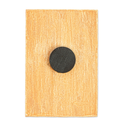 Imán de madera decoupage - Imán de madera decoupage con motivo de tarjeta de loteria mexicana