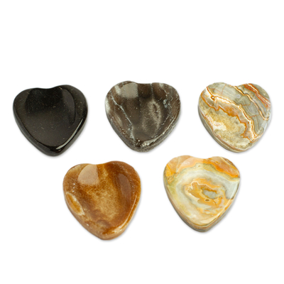 Stressabbauende Steine, (Paar) - Herzförmige Steine ​​​​zum Stressabbau (Paar)