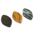 Stress-relieving stones, 'Calming Diamond' (pair) - Handcrafted Diamond-Shaped Stone Amulets (Pair) (image 2d) thumbail