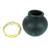 Barro negro decorative mini vase, 'Smooth Black' - Barro Negro Black Ceramic Decorative Mini Vase (image 2b) thumbail