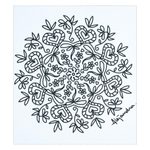 Coloring postcards, 'Relaxing Leaves' (Pair) - Mexican Mandala Coloring Postcards with Leaf Motifs (Pair)