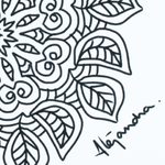 Coloring postcards, 'Relaxing Leaves' (Pair) - Mexican Mandala Coloring Postcards with Leaf Motifs (Pair)