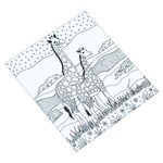 Coloring postcards, 'Relaxing Wildlife' (Pair) - Mexican Coloring Postcards with Wildlife Theme (Pair)