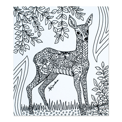 colouring postcards, 'Nature's Emotion' (Pair) - Mexican Wildlife Themed colouring Postcards (Pair)
