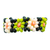 Glass beaded ring, 'Little Olive Blooms' - Mexican Glass Beaded Ring with Light Olive and Pink Flowers (image 2c) thumbail
