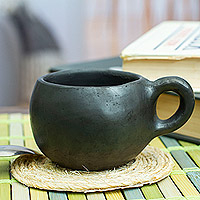 taza barro negro - Taza de barro negro artesanal mexicana