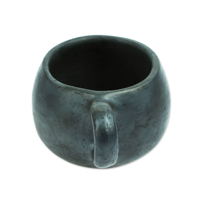 Barro negro mug, 'Warm Tradition' - Mexican Handcrafted Barro Negro Mug