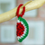 Crocheted charm, 'Cute Watermelon' - Watermelon Crocheted Charm for Handbags Handmade in Mexico