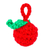 Crocheted charm, 'Cute Cherry' - Cherry Crocheted Charm for Handbags Handmade in Mexico