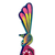 Wood bookmark, 'Reading Hummingbird' - Handmade Floral Bird-Themed Copal Wood Bookmark from Mexico (image 2b) thumbail