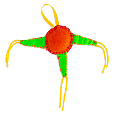 Filzornament - Mexikanisches buntes Piñata-Ornament, handgefertigt aus Filz