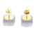 Set de regalo seleccionado - juego de regalo de joyería de cristal con detalles en oro de 18 k en color fucsia