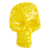 Ceramic magnet, 'Skull in Yellow' - Yellow Day of the Dead Skull Ceramic Magnet from Mexico