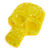 Ceramic magnet, 'Skull in Yellow' - Yellow Day of the Dead Skull Ceramic Magnet from Mexico