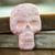 Ceramic magnet, 'Skull in Pink' - Light Pink Day of the Dead Skull Ceramic Magnet from Mexico thumbail