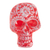 Ceramic magnet, 'Skull in Fuchsia' - Fuchsia Day of the Dead Skull Ceramic Magnet from Mexico