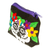 Kosmetiktasche aus Baumwolle - Handgefertigte Kosmetiktasche aus geblümter Baumwolle mit mexikanischem Totenkopf-Motiv