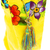 Bestickte Slingtasche aus Baumwolle, 'Flowers - Bestickte Baumwoll-Tragetasche mit Blumen und Quasten
