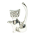 Figur aus recyceltem Aluminium, 'Winkende Katze' - Katzenfigur aus wiederverwertetem Aluminium oder mexikanischem Zinn