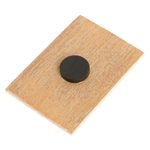 Decoupage wood magnet, 'Burning Sun' - Mexican Wood Magnet with Red Sun Decoupage