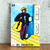 Decoupage wood magnet, 'Colorful Musician' - Mexican Wood Magnet with Musical-Themed Decoupage (image 2) thumbail