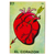 Decoupage wood magnet, 'Folk Heart' - Mexican Wood Magnet with Red Heart Decoupage thumbail