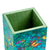 Decoupage pencil holder, 'Paradise Butterflies' - Pine Wood Pencil Holder with Decoupage Butterflies