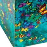 Decoupage pencil holder, 'Paradise Butterflies' - Pine Wood Pencil Holder with Decoupage Butterflies