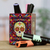 Decoupage pencil holder, 'Convenient Skull' - Pine Wood Pencil Holder with Day of the Dead Decoupage (image 2) thumbail