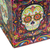 Decoupage pencil holder, 'Convenient Skull' - Pine Wood Pencil Holder with Day of the Dead Decoupage (image 2d) thumbail