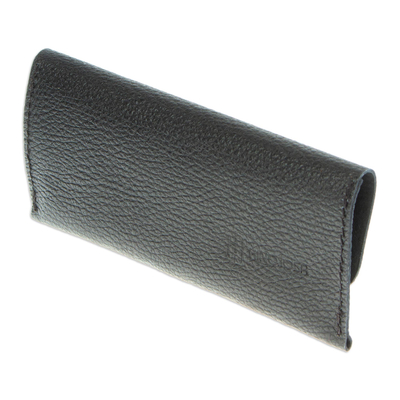 Leather sunglasses case, 'Guarded Eyewear' - Artisan Crafted Soft Genuine Leather Eye and Sunglasses Case